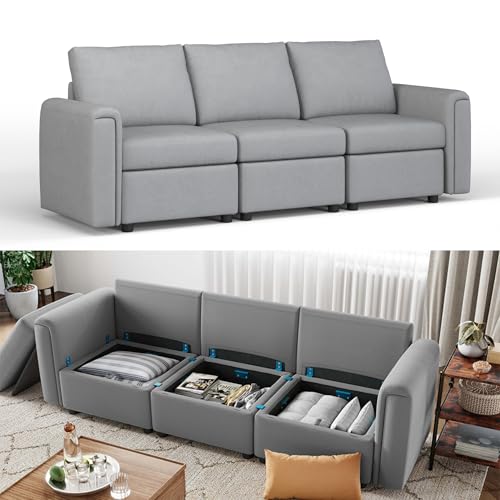 LINSY HOME Modular Sectional Sofa, Convertible U Shaped Sofa Couch with Storage, Memory Foam, Modular Sectionals with Ottomans
