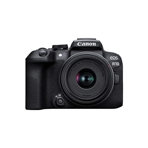 Canon EOS R10 Content Creator Kit, Mirrorless Vlogging Camera with RF-S18-45mm F4.5-6.3 is STM Lens, Tripod and Stereo Microphone