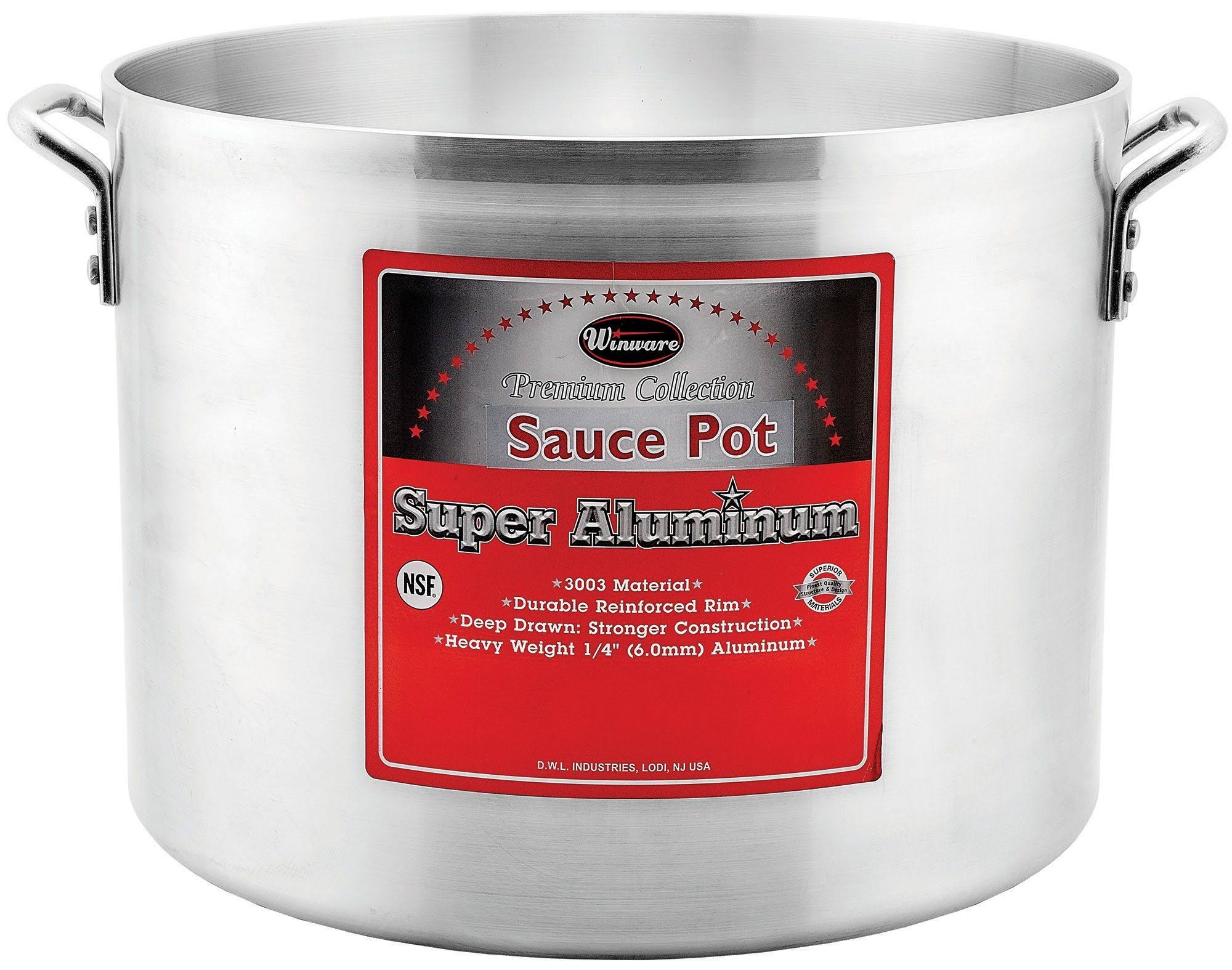 Winco AXHA-20 Super Aluminum 20 qt. Sauce Pot