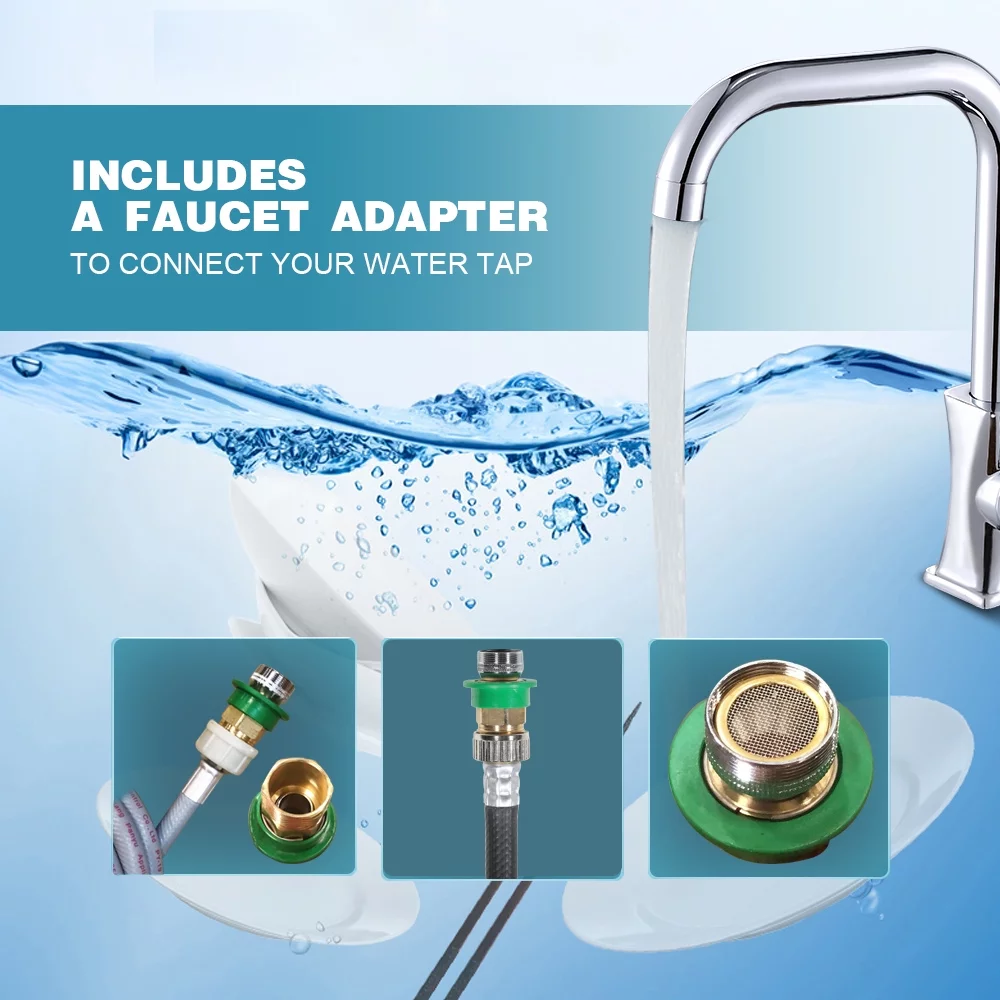kapas kps35-735h2 upgraded compact washing machine, fully automatic 2-in-1 washer and spin dryer machine build-in pump and long hose