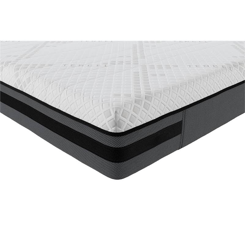 DHP Belham Living 10x22 Charcoal u0026 Gel Memory Foam 4-Layer Mattress in Queen Size