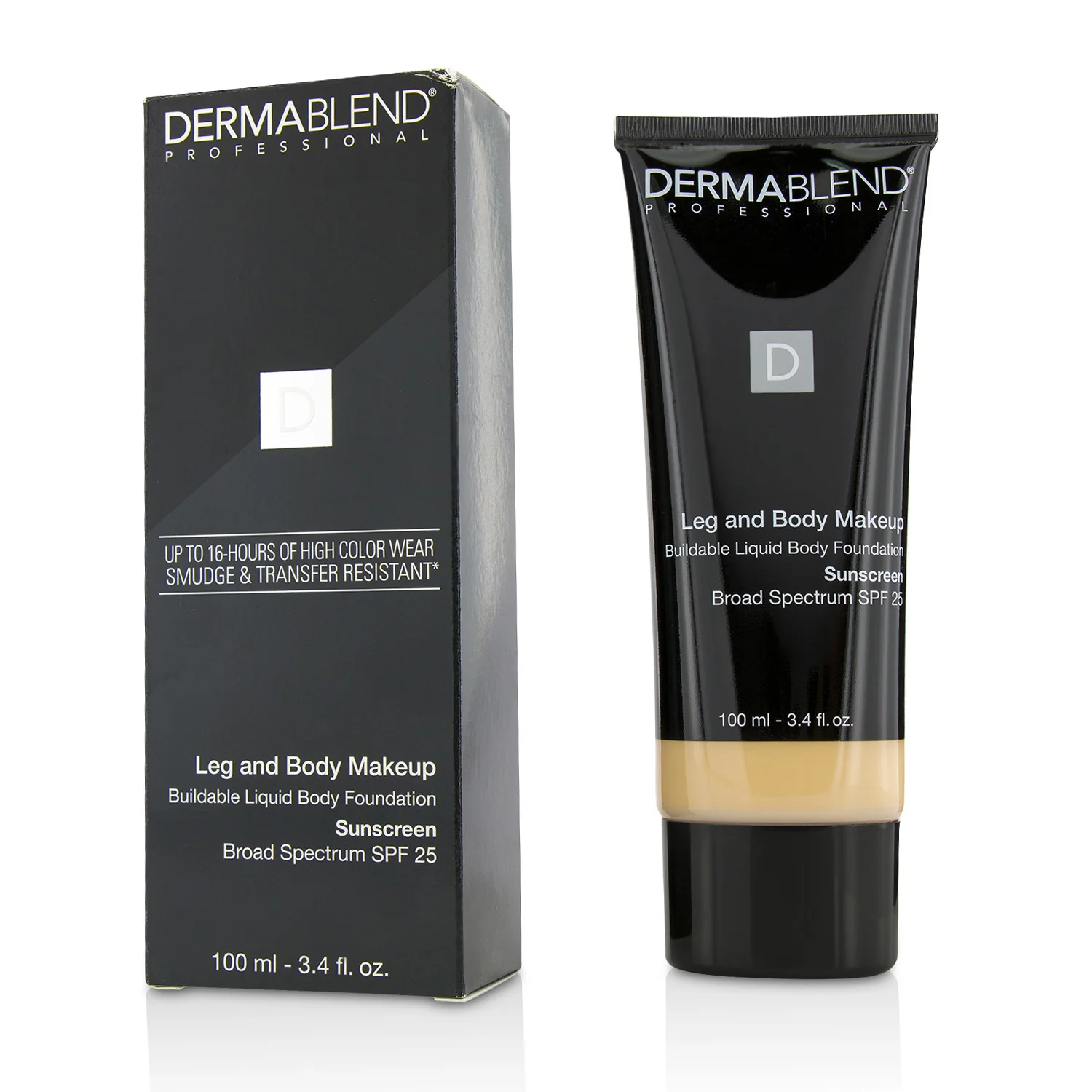 Dermablend Leg and Body Make Up Buildable Liquid Body Foundation Sunscreen Broad Spectrum SPF 25 - #Light Beige 35C 100ml/3.4oz