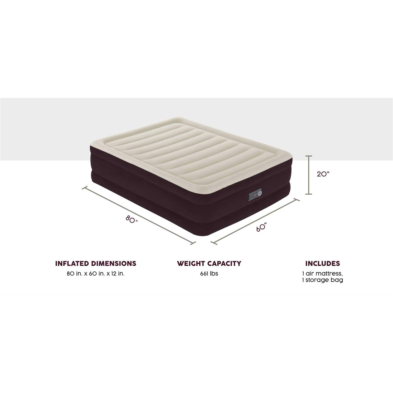 Bestway Maroon 20 Queen Air Mattress with Built in Pump - Sports Supplies Online Store