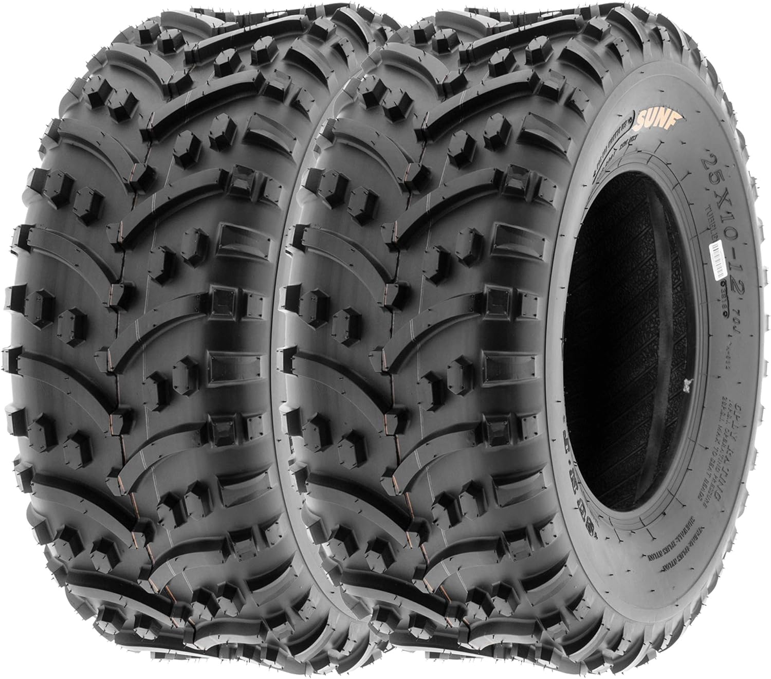 SunF 22x11-8 ATV UTV Tire 22x11x8 Knobby Tubeless PR A032 - PAIR of 2