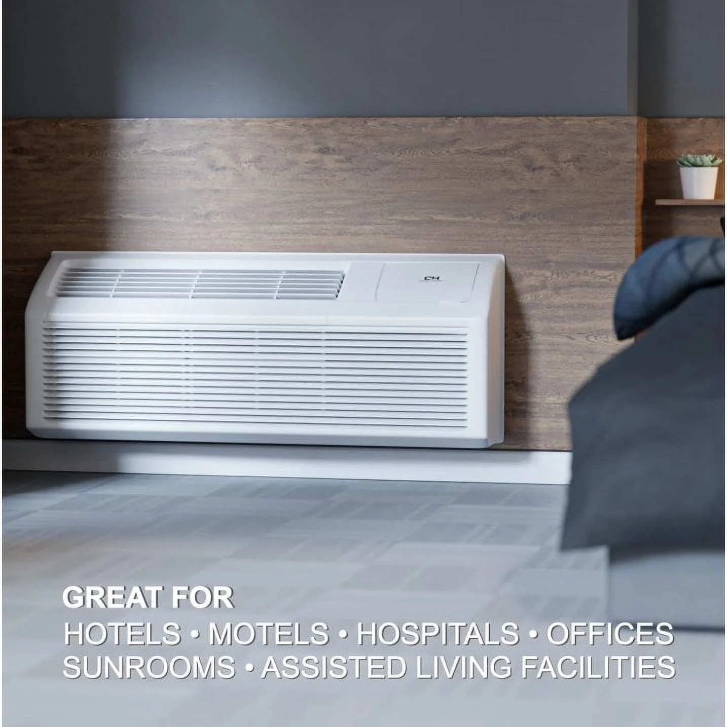 Cooper & Hunter 15000 BTU 230V Smart PTAC Packaged Terminal Air Conditioner Heater Cover 800 Sq Ft WiFi