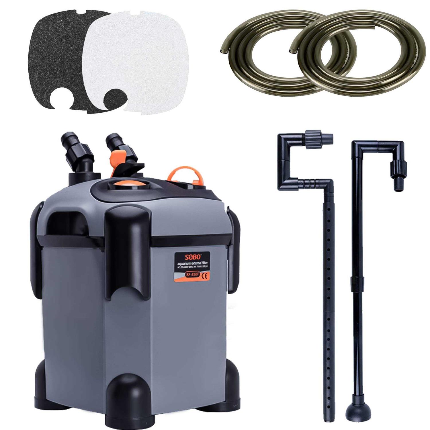 CANVUNTHY Aquarium External Canister Filter Fish Tank Water Circulation Filter with Filter Media 171/225/266/317/397GPH - Pet Supplies online store