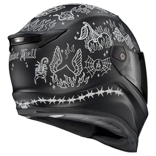ScorpionEXO Covert FX Full Face Adult Motorcycle Helmet Street Fighter Style with Bluetooth Ready Speaker Pockets DOT ECE 22.06 Approved Unisex