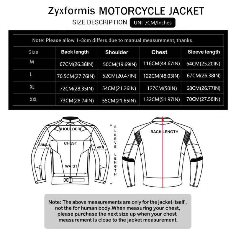 Motorcycle Jacket Motorbike Biker Waterproof Jackets Windproof Full Body Protective Gear Armoured Summer Winter for Men