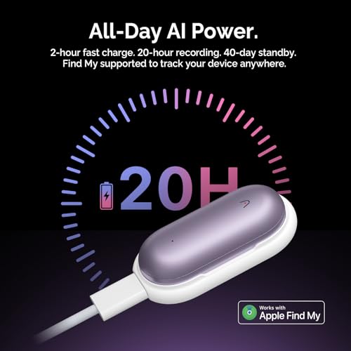 AI Voice Recorder, PLAUD NotePin Voice Recorder, App Control, AI Notetaker, AI Transcribe & Summarize, Support 112 Languages, 64GB Memory