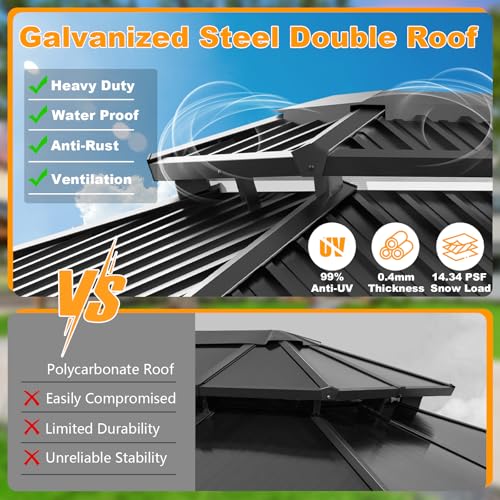 Hoteel 6x8ft Hardtop Grill Gazebo