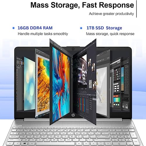 HP Pavilion 15.6" HD Touchscreen Anti-Glare Laptop, 16GB RAM, 1TB SSD Storage, Intel Core Processor up to 4.1GHz, Up to 11 Hours Long Battery Life
