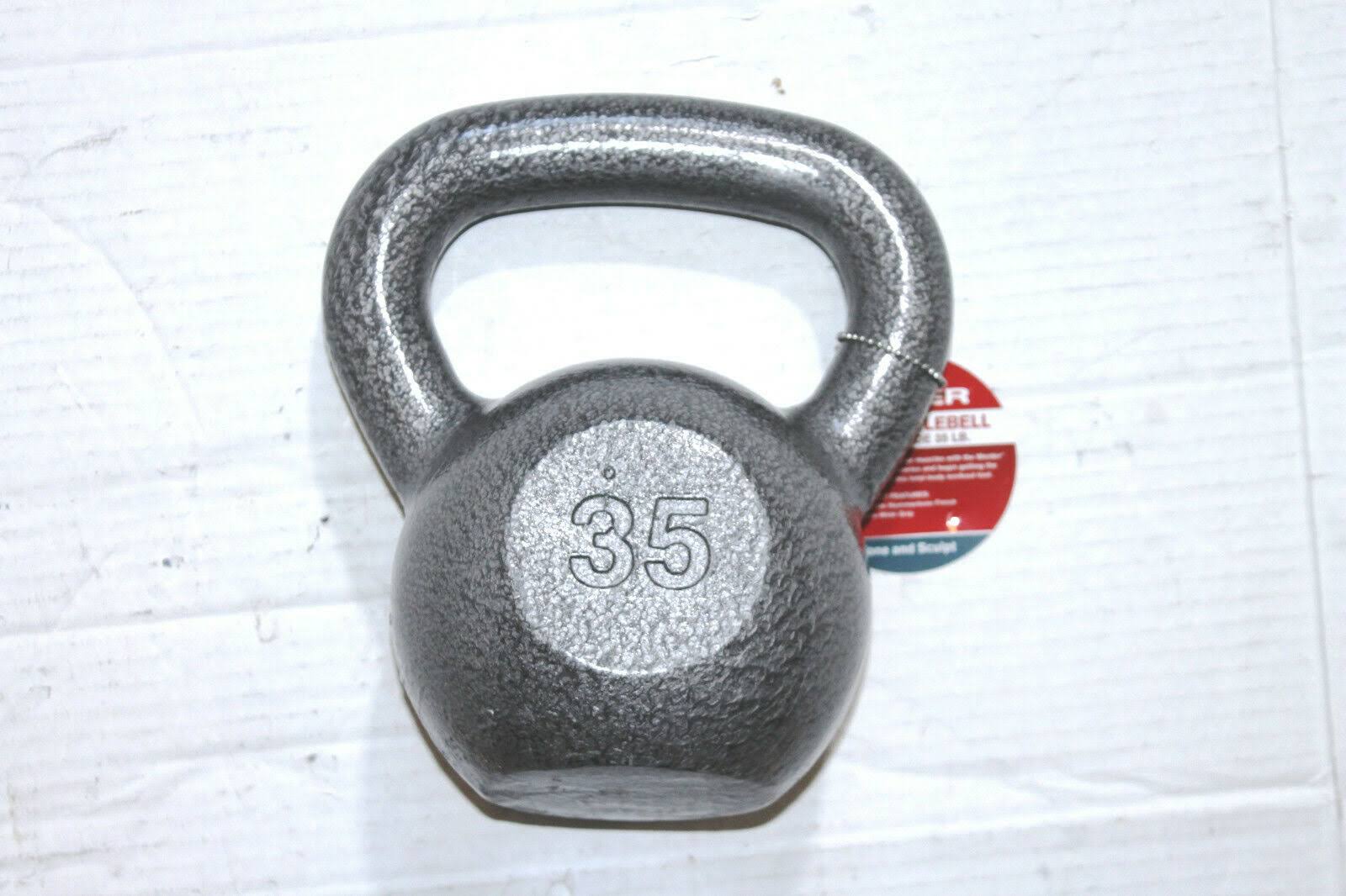 Weider Cast Iron Kettlebell, with Hammertone Finish 10lbs - 35 lbs