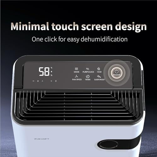 Dehumidifier Home Moisture LED Quiet Humidity Control,4500 SqFt 50 Pint,Large Water Tank,Auto Off,Child Lock,Energy Saving,3 Modes