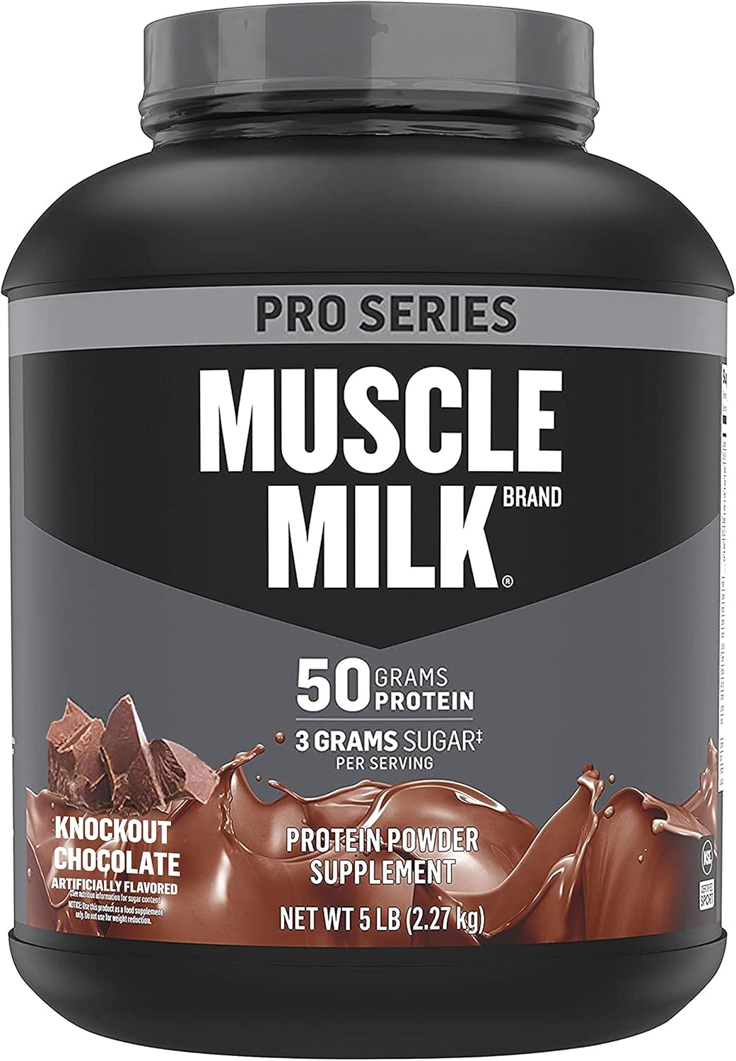 Muscle Milk Pro Series Protein Powder, Knockout Chocolate, 50g Protein, Amazon Exclusive, 5 Pound, 28 Servings Pack of 2
