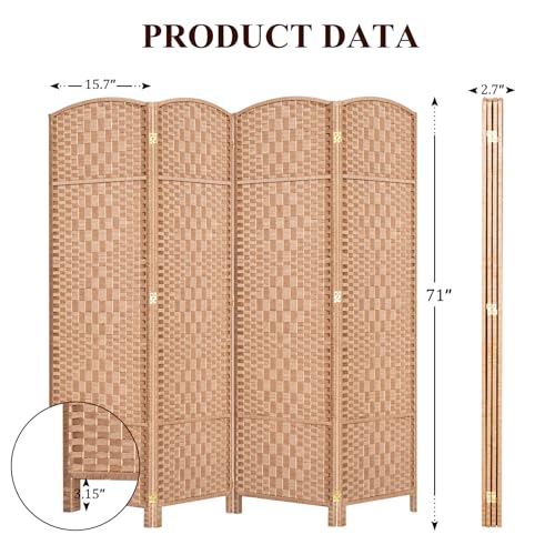Room Divider, Room Dividers and Folding Privacy Screens, 16in Privacy Screen, 6 Panel Temporary Wall Partitions, 6ft Space Separation Panel Screen