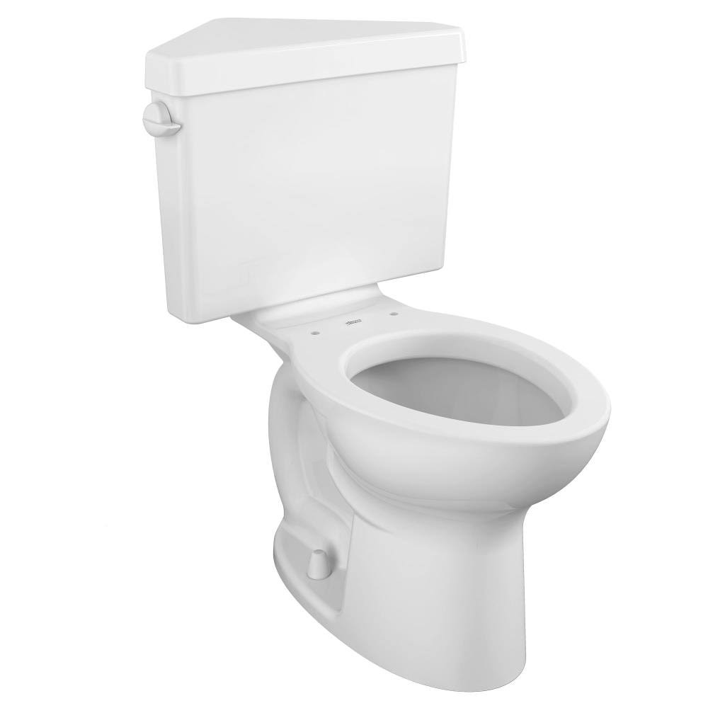 American Standard 270AD001.020 Cadet 3 Powerwash Triangle Right Height 2-Piece 1.6 GPF Elongated Toilet in White