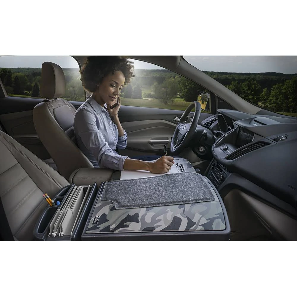 AutoExec 76000 GripMaster Green Camouflage Desk with Built-in Power Inverter