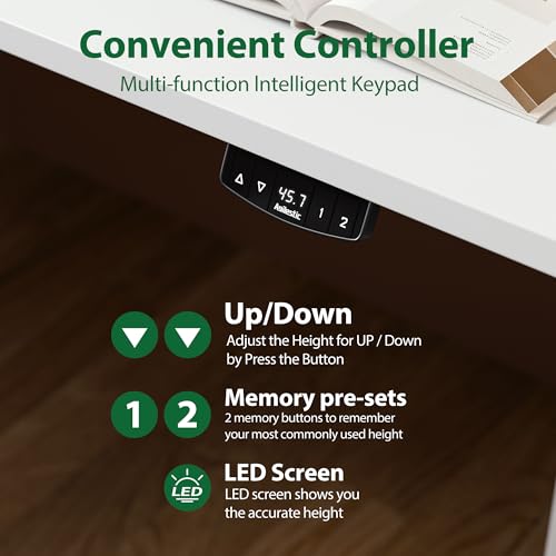 Agilestic L Shaped Electric Standing Desk with 2 Drawers, 63 Inch Ergonomic Adjustable Height Desk with Storage