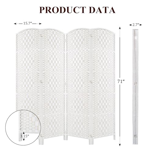 Room Divider, Room Dividers and Folding Privacy Screens, 16in Privacy Screen, 6 Panel Temporary Wall Partitions, 6ft Space Separation Panel Screen