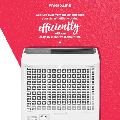 Frigidaire 50-Pint Portable Dehumidifier with Wi-Fi and Energy Star Certification for Medium/Large Rooms & Basements, Custom Humidity Control
