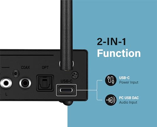 B3 Professional XLR Bluetooth v5.1 Music Receiver, LDAC & aptX HD Streamer, Built-in ESS DAC, Analog RCA, Digital Optical and COAXIAL Outputs
