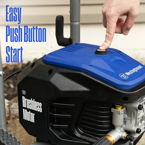 Westinghouse WPX3400e Electric Pressure Washer, 3400 Max PSI and 2.0 Max GPM, Brushless Motor, Onboard Soap Tank, Spray Gun and Wand, 5 Nozzle Set