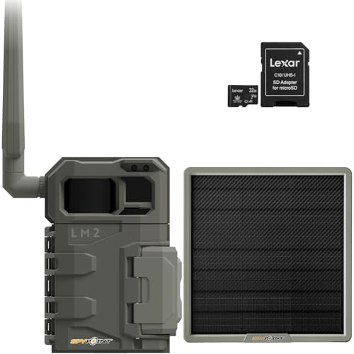 SPYPOINT LM2 Cellular Trail Camera - 20MP Photos, Infrared Game Night Vision Photos, 90' Flash & Detection Range, 0.5S Trigger Speed