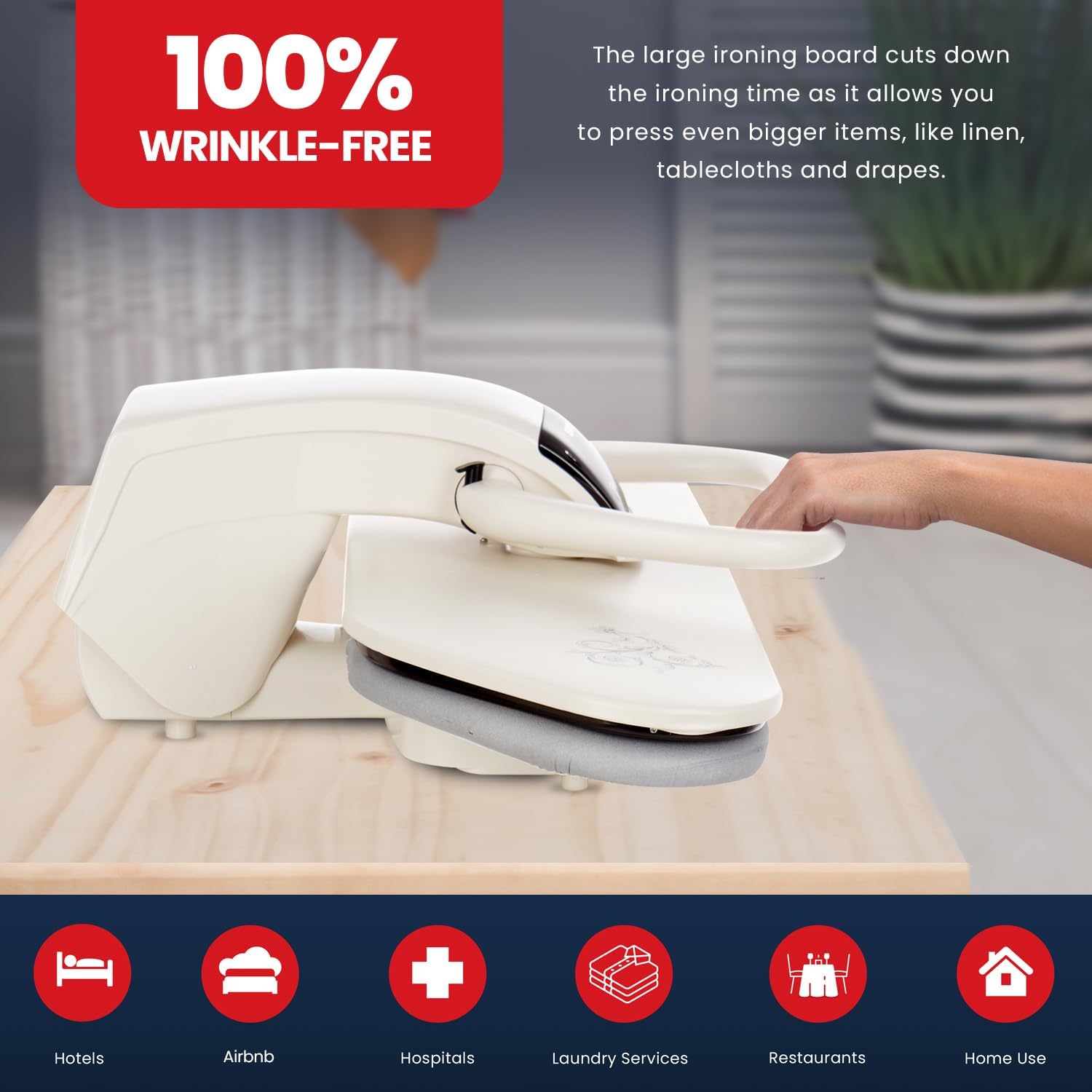 80HD Steam Press For Clothes- Professional Iron Press Machine- 32” XL Digital Heat Press With Multiple Steam Settings- Fast-Heating
