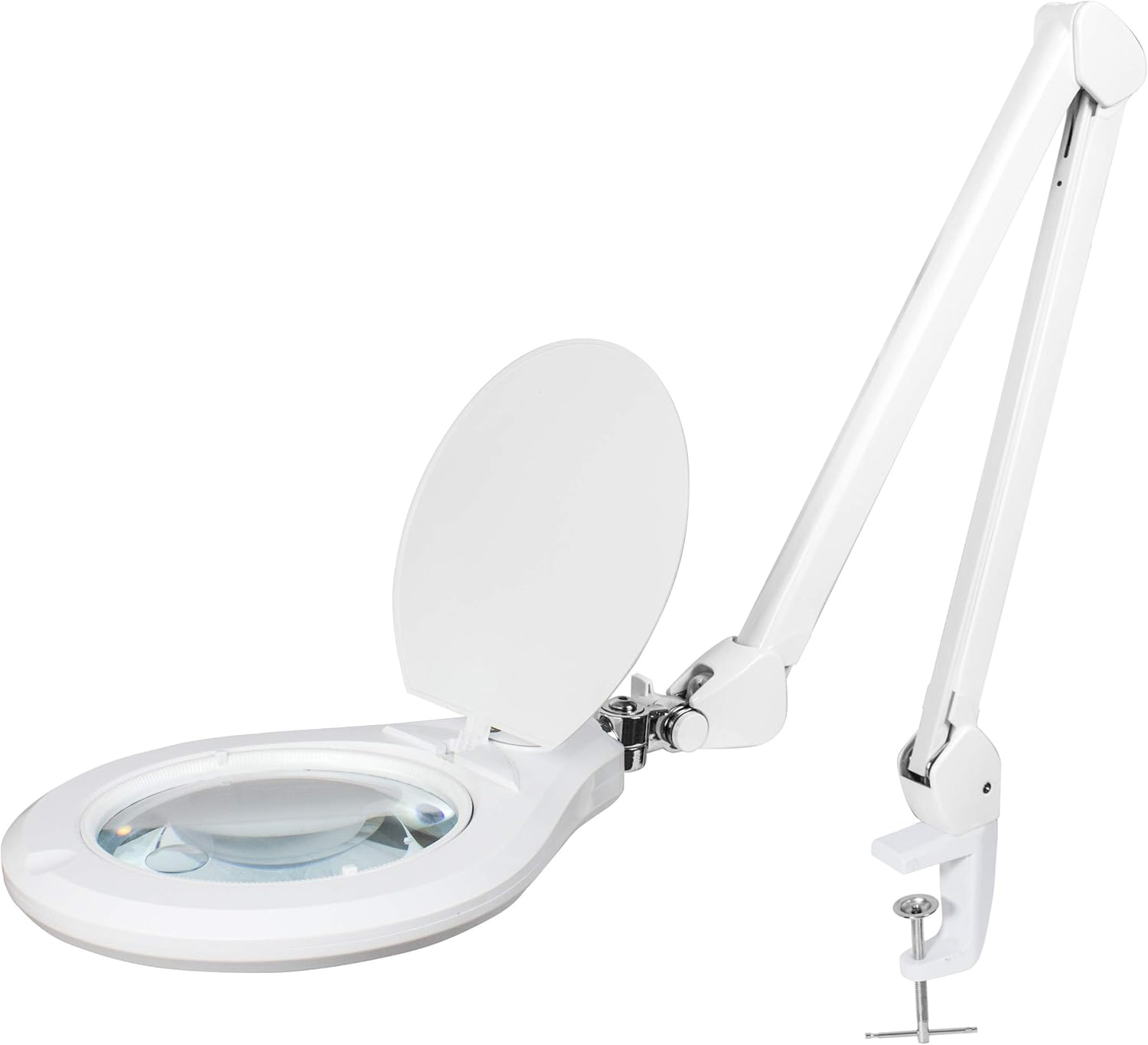Neatfi Elite XL HD Bifocals 72pcs SMD LED Super LED Magnifying Lamp with Clamp, 6 inches Glass Lens, 5 Diopter with 12 Diopter, 6000-7000K