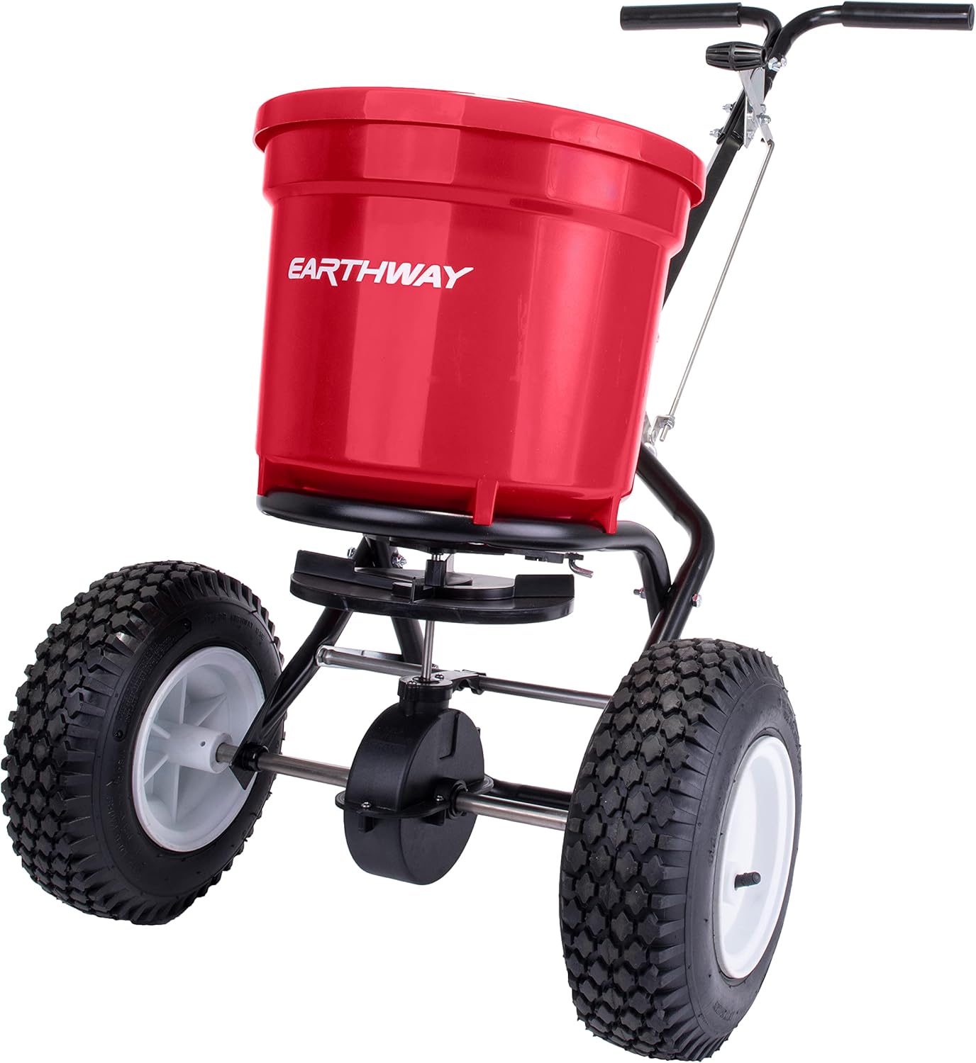Earthway Even Spread 2150 Commercial 50 LB Broadcast Fertilizer Spreader. Red