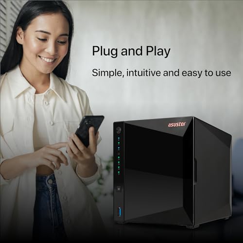 Asustor Drivestor 2 Lite AS1102TL, 2 Bay NAS Enclosure Network Storage, 1.7GHz Quad Core, 1GbE Port, 1GB RAM DDR4