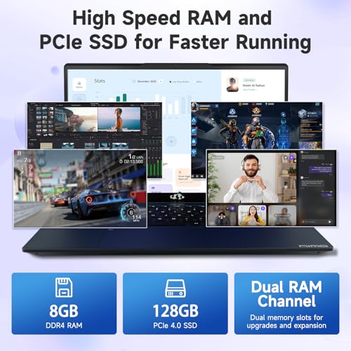 NIMO 15.6" IPS FHD-Business-Laptop, Intel 6 Core i3-1215U 8GB RAM 256GB SSD (Beat i5-1135G7
