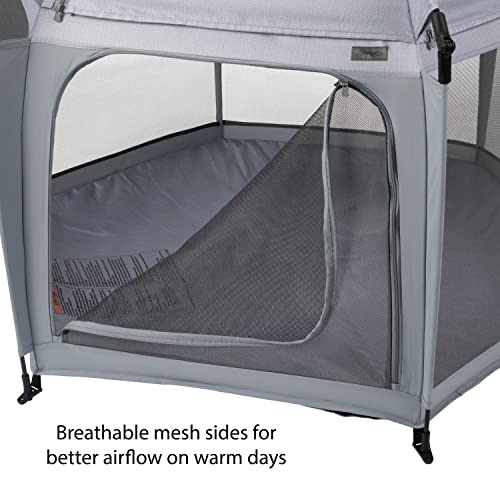 Safety 1st InstaPop Dome Play Yard, Compact design makes it easy to pop open and closed, High Street