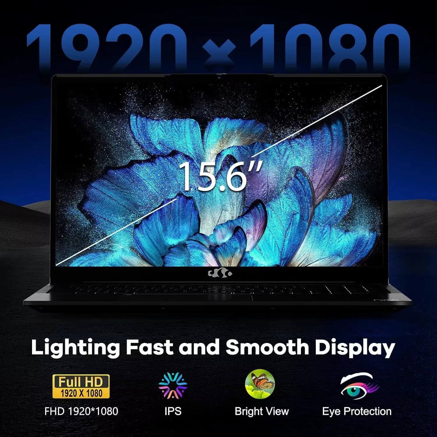 15.6" Gaming Laptop,IPS FHD Laptop AMD Ryzen 5 6600H 6-Cores 660M GPU 32GB DDR5 RAM 1TB SSD(Beat i7-1165G7