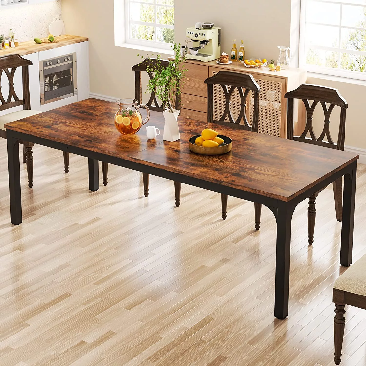 Tribesigns Dining Table for 6-8 Person, 78 inch Long Rectangular Kitchen Table (Only Table) - Radiant Selections