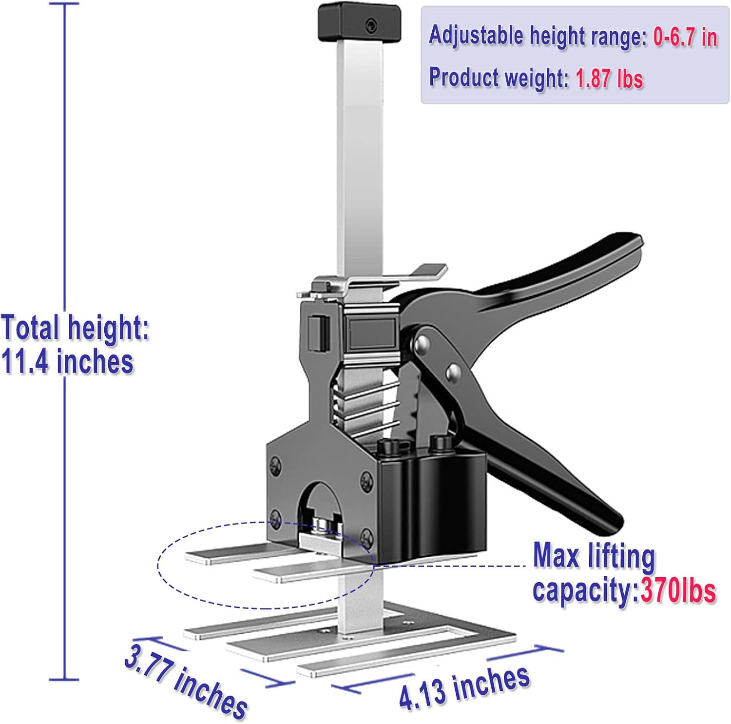 2 Pack Labor Saving Arm Hand Tool Jack Multifunctional Height Adjustment Lifting Device for Wall Door Panel Cabinet Board Pack of 2