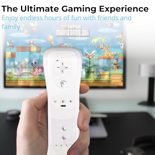 White Premium Wii Console with 1-Year Warranty Includes 2 Remotes, 2 Nunchucks, Dual Dock Stand, Sensor Bar, AV Cable and 2 Gaming Sleeves (Renewed)
