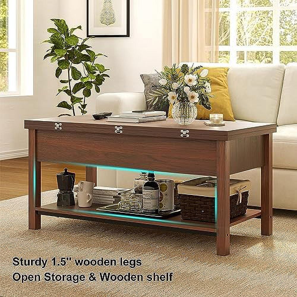 xrboomlife Lift Top Coffee Table  4-in-1 Multi- Convertible Coffee Table with   Coffee Table Converts to Dining Table for Living Room Reception Room