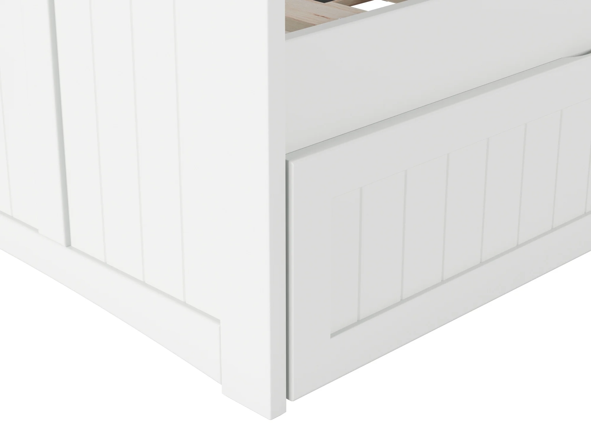 AFI Nantucket Wood Twin Size Daybed Frame with Twin Trundle White