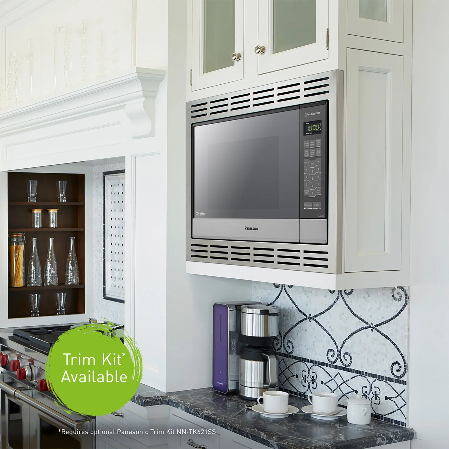 Panasonic 1.2 Cu. Ft. Countertop / Built-In Microwave Oven, 1200W Inverter Power and Genius Sensor