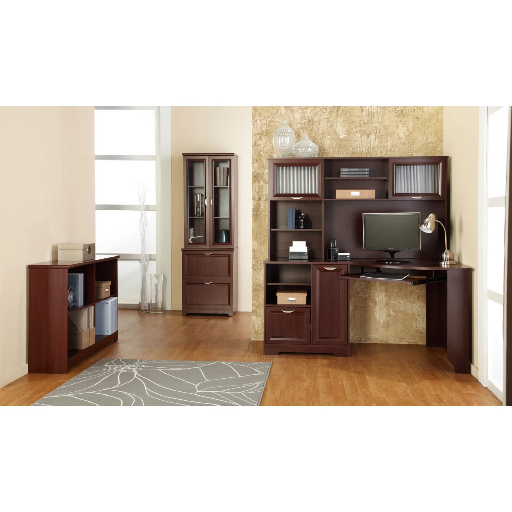 Realspace® Magellan 60"W Corner Desk, Classic Cherry