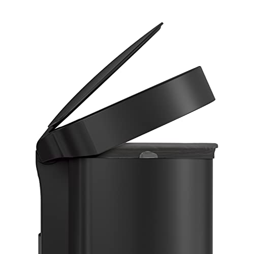 simplehuman 45 Liter / 12 Gallon Semi-Round Automatic Sensor Trash Can, Brushed Stainless Steel