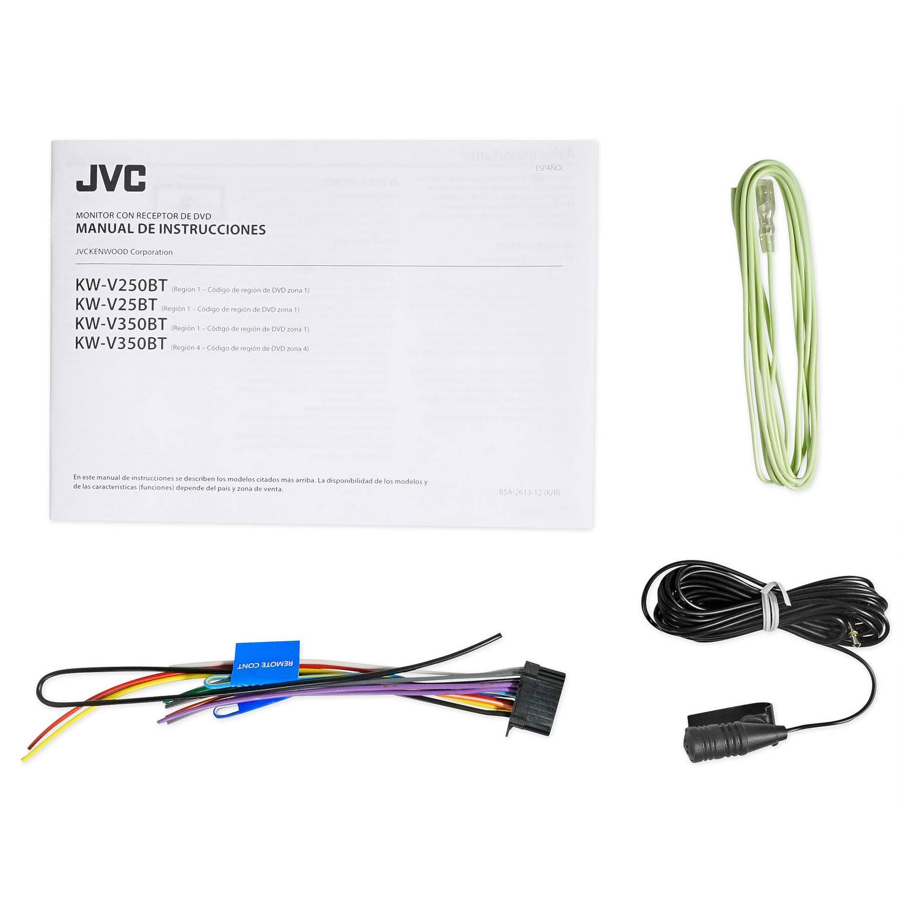 JVC Kw-v350bt 6.8x22 Double-DIN In-Dash DVD Receiver with Bluetooth u0026 Si