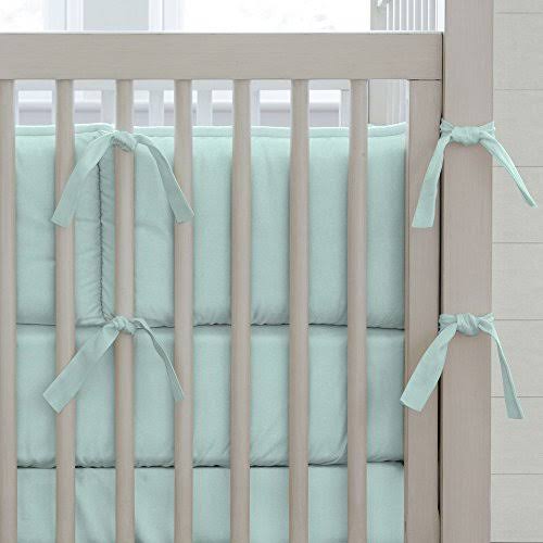 Carousel Designs Solid Seafoam Aqua Crib Bumper