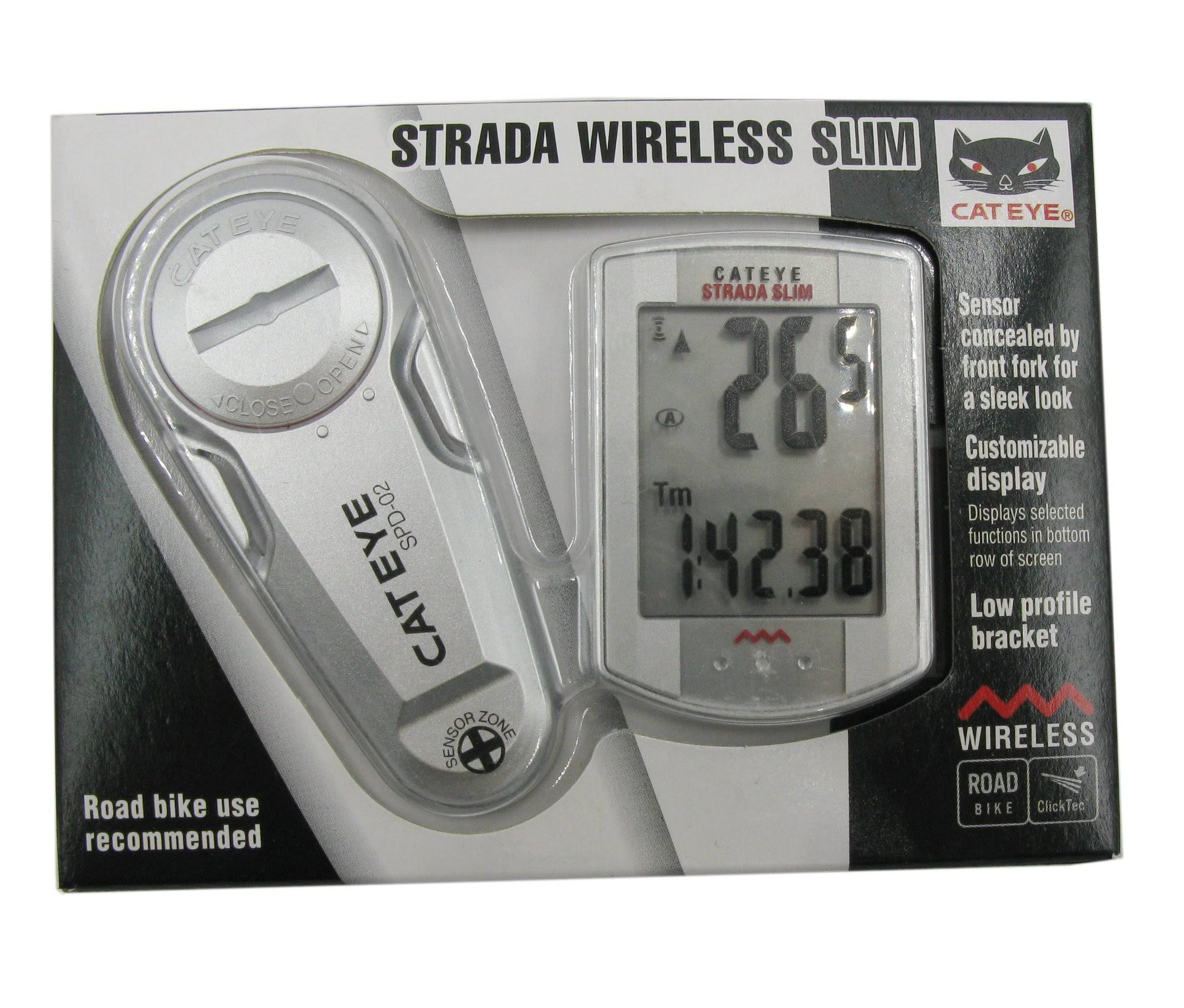 Cateye CC-RD310W Strada Slim Wireless Cycling COMPUTER, Silver