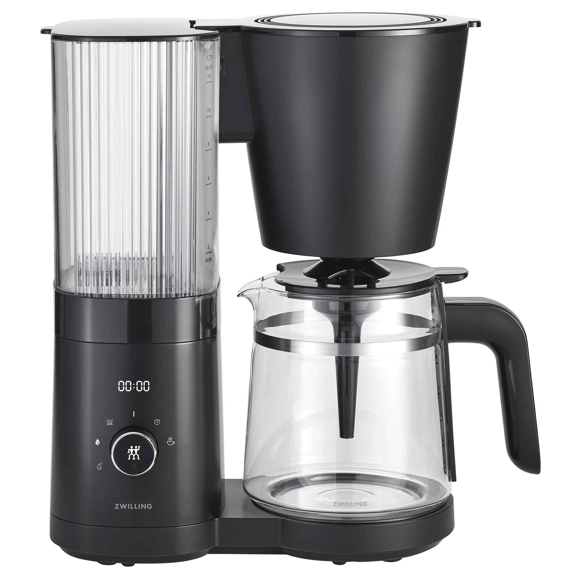 ZWILLING Enfinigy Glass Drip Coffee Maker 12 Cup, Awarded the SCA Golden Cup Standard, Silver