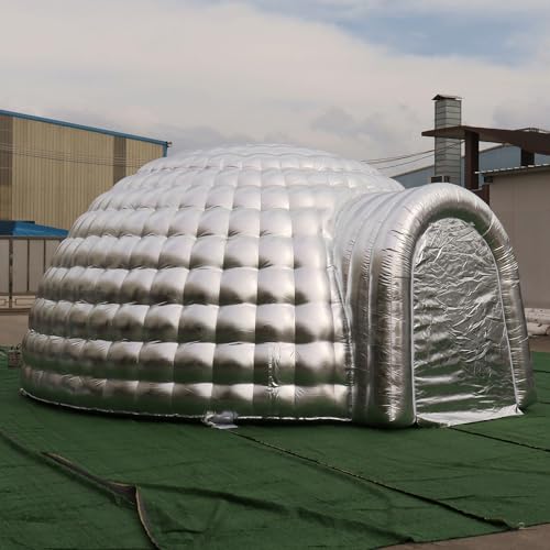 SAYOK Outdoor Portable Inflatable Igloo Dome Tent with Led Light for Party Wedding Event Camping