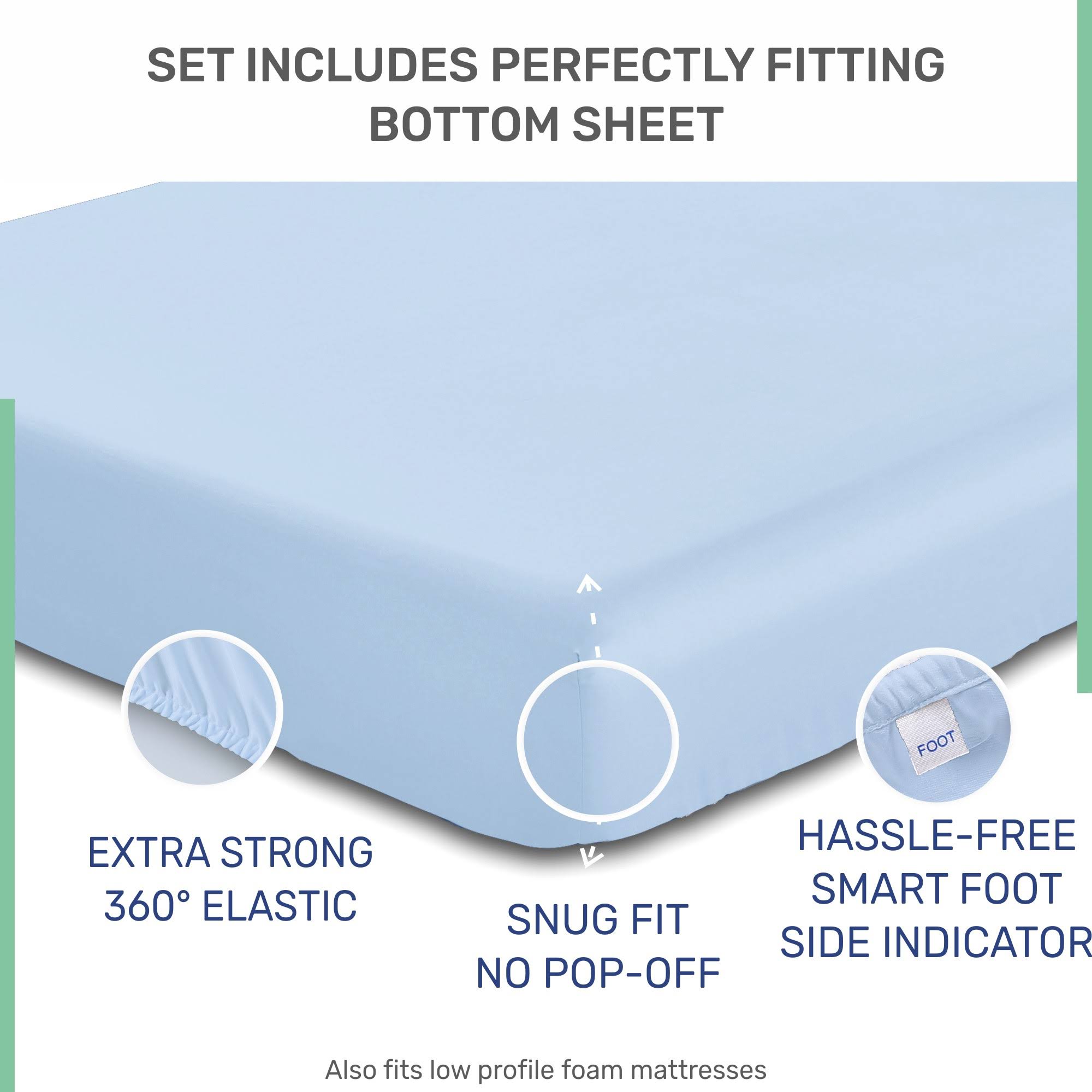 California Design Den 600 Thread Count Best Bed Sheets 100% Cotton Sheets Set - Extra Long-Staple Cotton Sheet for Bed 4 Piece S