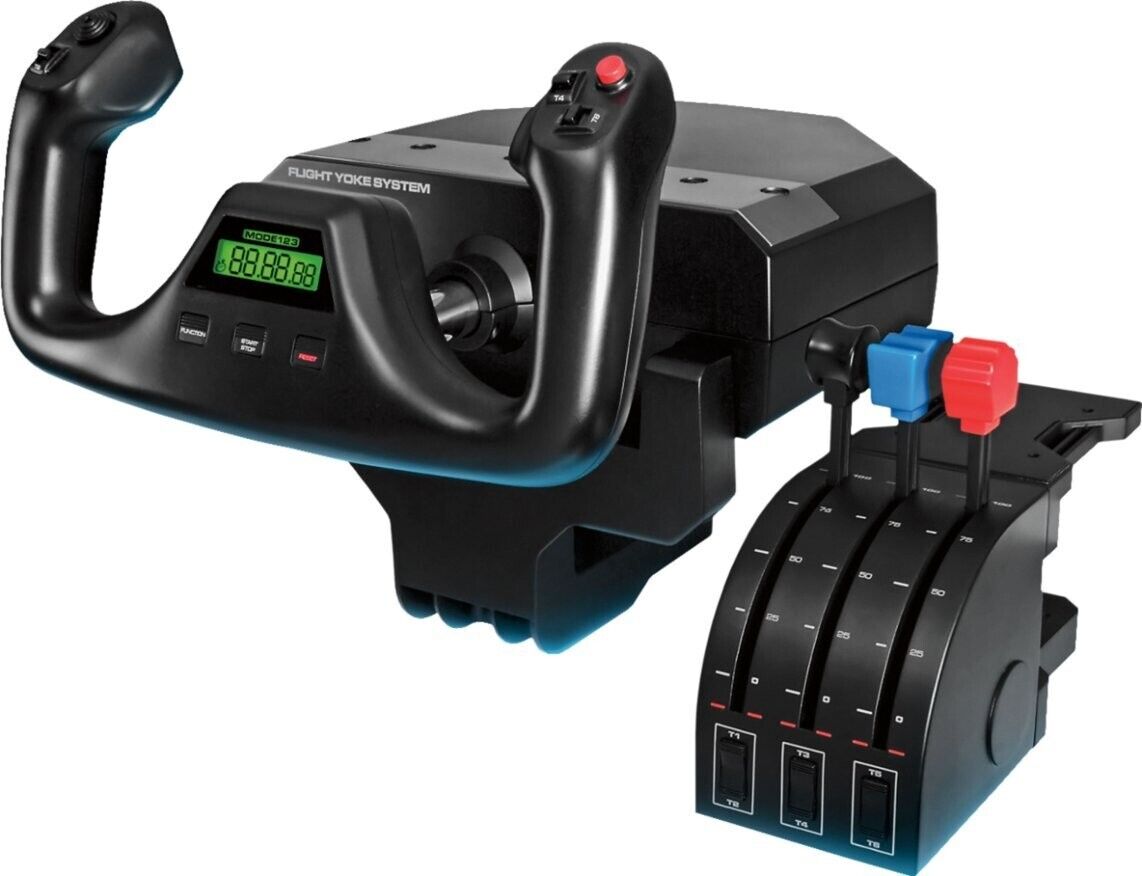 Logitech Flight Yoke System Professional Simulation Yoke and Throttle Quadrant - Preowned