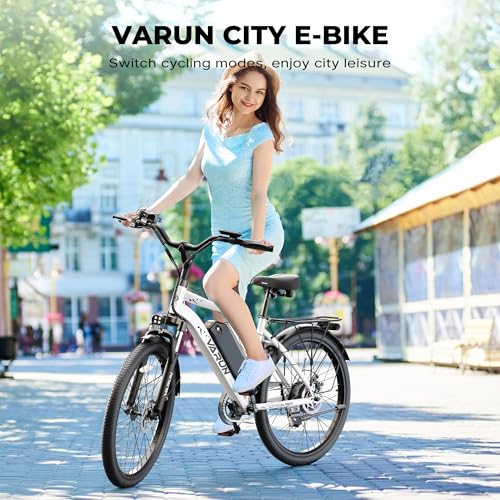 VARUN Electric Bike - 500W Electric Bicycle Up to 40Miles, 48V Removable Battery, Shock Absorber, 7-Speed and Dual Disc Brakes